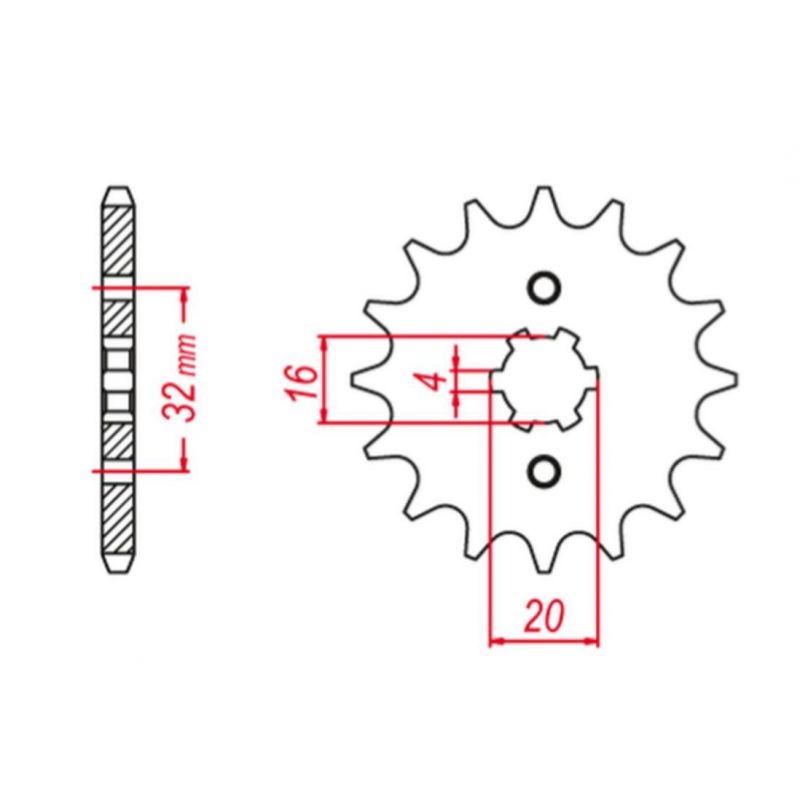 GROSSKOPF PROMOCJA ZĘBATKA PRZEDNIA 554 15 / 2182 15 YAMAHA WR 125R/X
