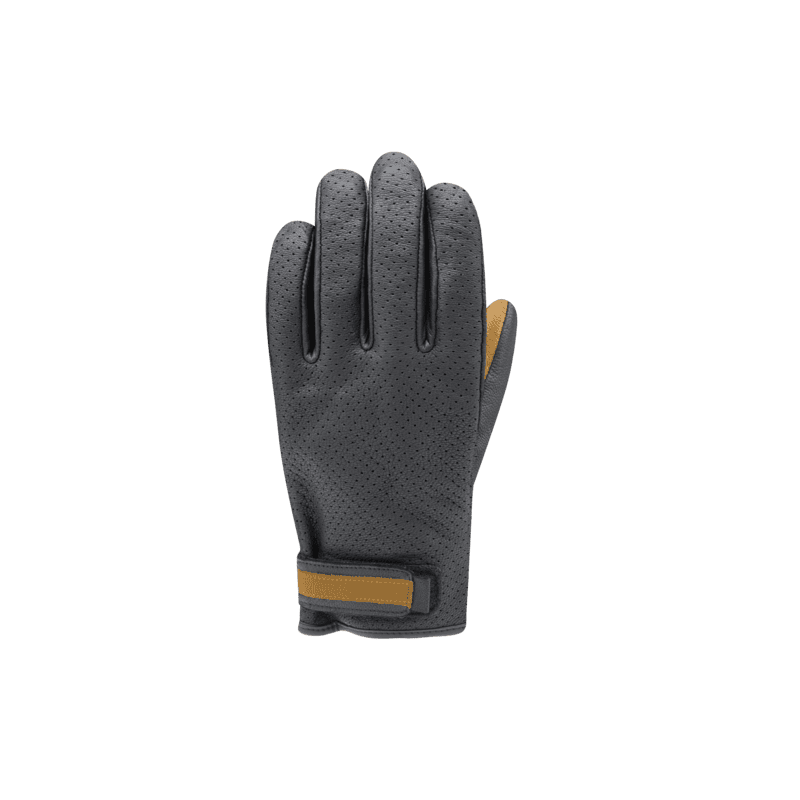 RĘKAWICE SKÓRZANE RACER TUXEDO BLACK/GOLD 
