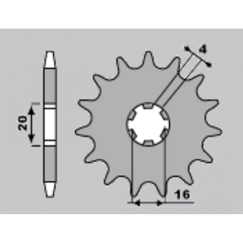 CHT WYPRZEDAŻ ZĘBATKA PRZEDNIA 560 14 KAWASAKI KX65/80/85 (560-14) (