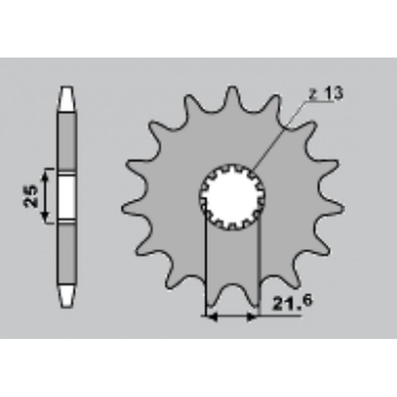 CHT ZĘBATKA PRZEDNIA 564 14 SUZUKI GSF 650/ DL 650/ SF 650 (JTF520.14