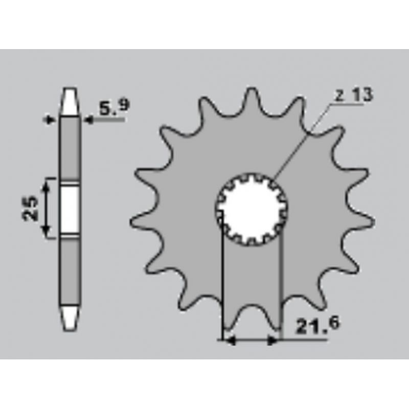 CHT ZĘBATKA PRZEDNIA 565 16 (A4250565160) 565 16 (E427-16) SUZUKI GS5