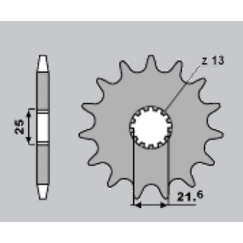 PBR ZĘBATKA PRZEDNIA 566 16 18NC (JTF513.16) (JTF566.16) (ŁAŃC. 530