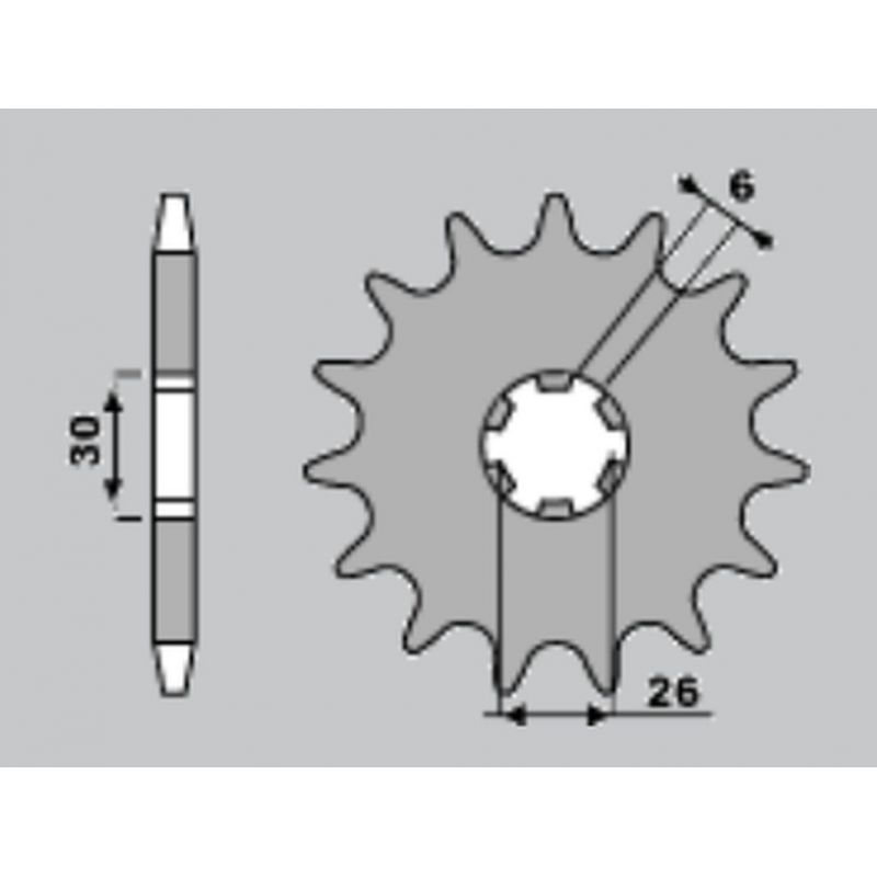 CHT ZĘBATKA PRZEDNIA 568 17 YAMAHA XS 650 75-83, XS 500 (568-17) (JTF