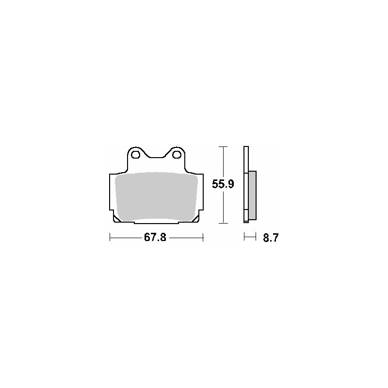 SBS PROMOCJA KLOCKI HAMULCOWE KH104 STREET STANDART CERAMIC KOLOR CZAR