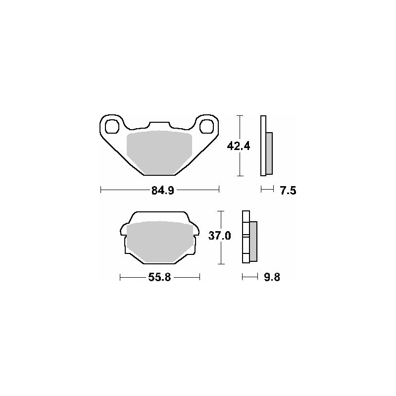 SBS PROMOCJA KLOCKI HAMULCOWE KH67 STREET STANDART CERAMIC KOLOR CZARN