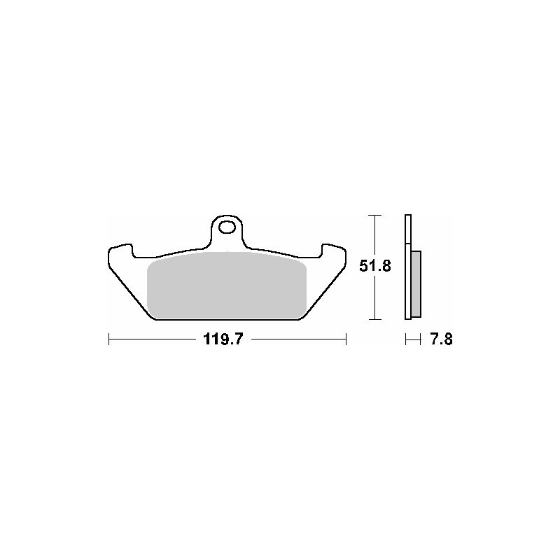 SBS PROMOCJA KLOCKI HAMULCOWE KH120 STREET STANDART CERAMIC KOLOR CZAR