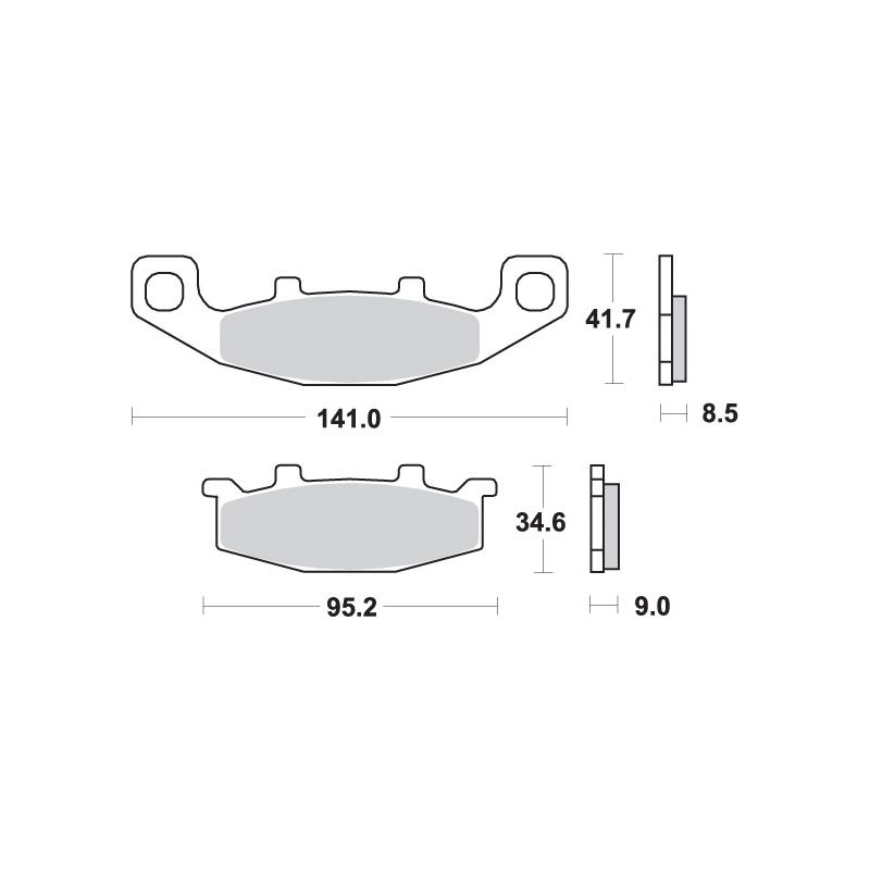 SBS PROMOCJA KLOCKI HAMULCOWE KH129 STREET STANDART CERAMIC KOLOR CZAR
