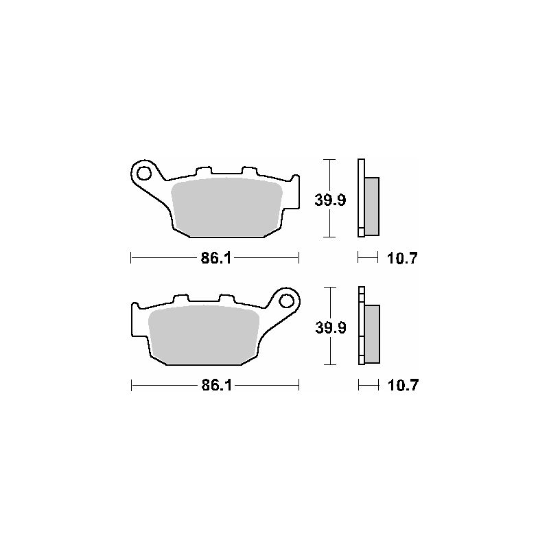 SBS KLOCKI HAMULCOWE KH140 STREET STANDART CERAMIC KOLOR CZARNY