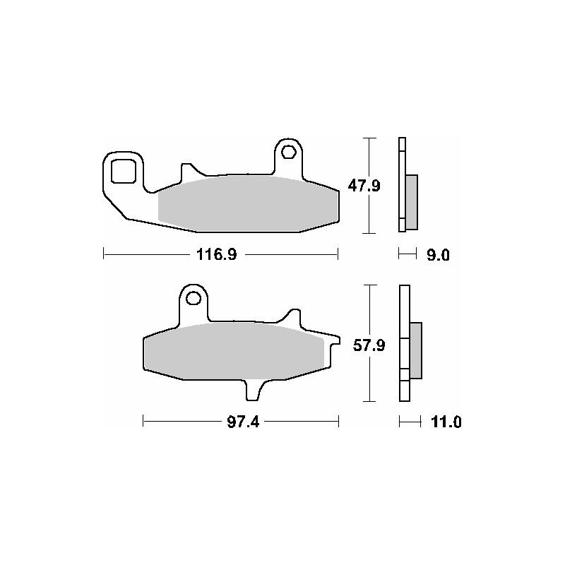 SBS WYPRZEDAŻ KLOCKI HAMULCOWE KH147 STREET STANDART CERAMIC KOLOR CZ