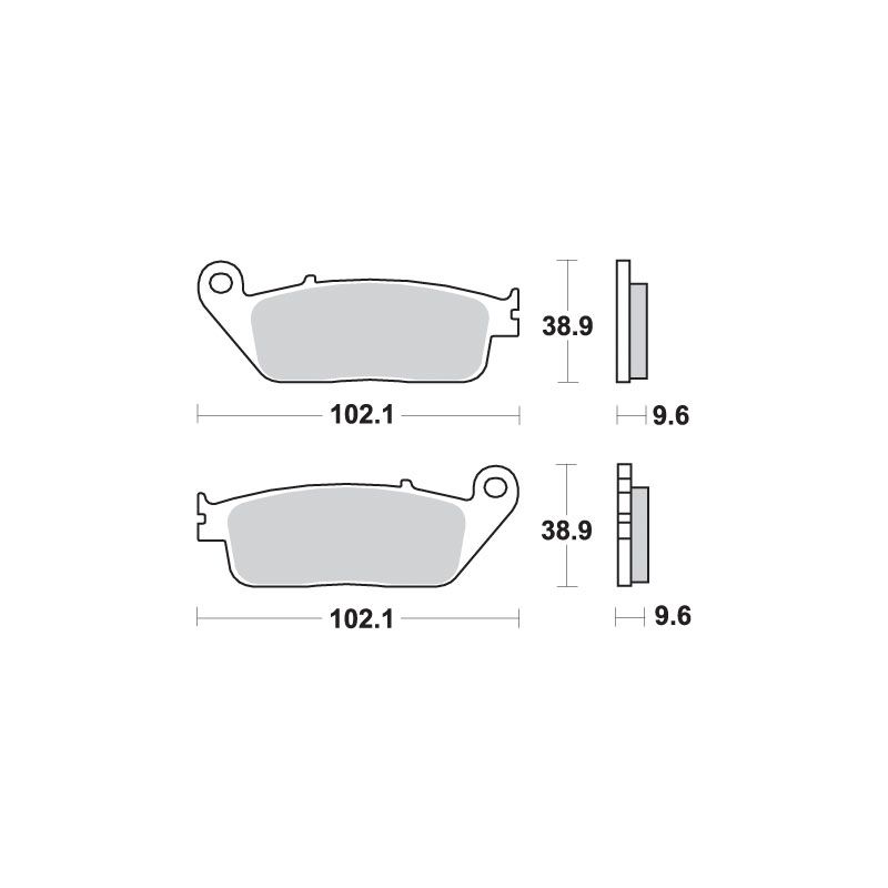 SBS PROMOCJA KLOCKI HAMULCOWE KH196 STREET STANDART CERAMIC KOLOR CZAR
