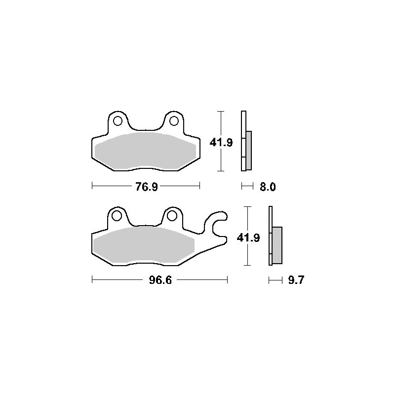 SBS PROMOCJA KLOCKI HAMULCOWE KH165/2 STREET STANDART CERAMIC KOLOR CZ