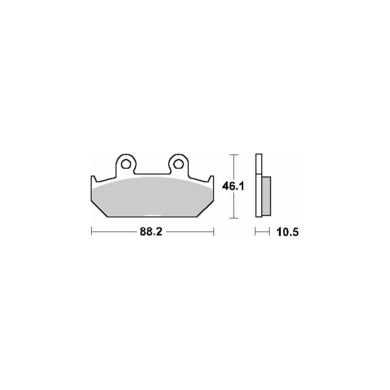 SBS KLOCKI HAMULCOWE KH124/2 STREET STANDART CERAMIC KOLOR CZARNY