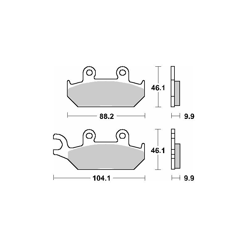 SBS PROMOCJA KLOCKI HAMULCOWE KH172 STREET STANDART CERAMIC KOLOR CZAR