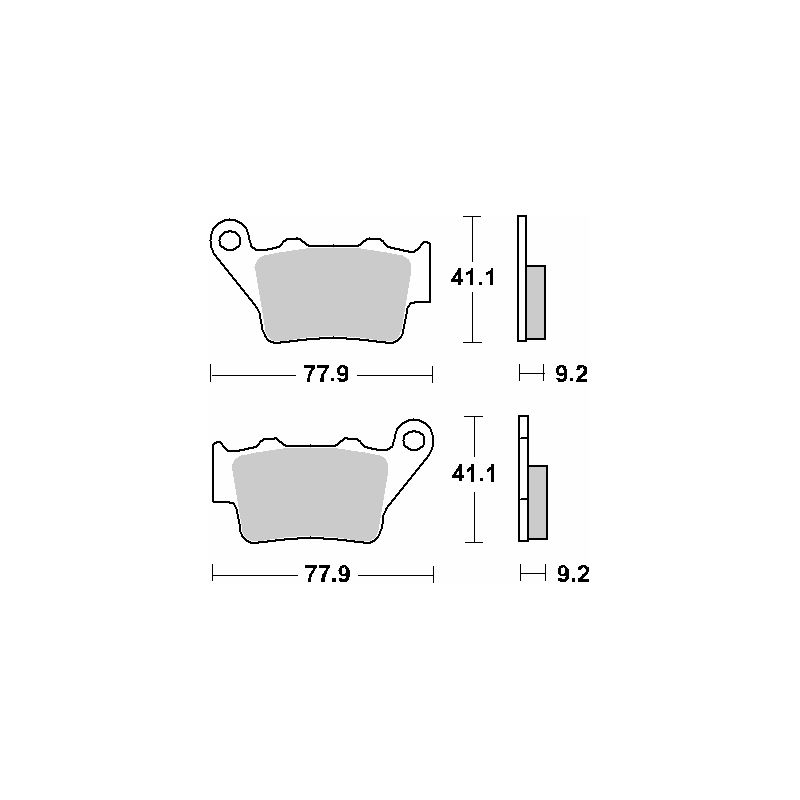 SBS PROMOCJA KLOCKI HAMULCOWE KH208 STREET STANDART CERAMIC KOLOR CZAR
