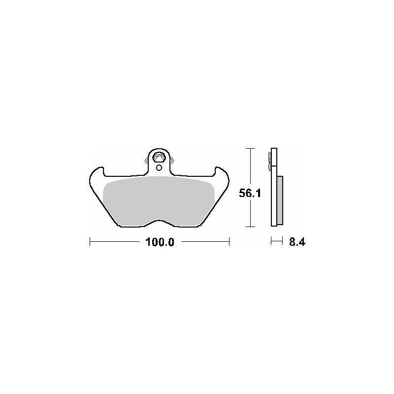 SBS KLOCKI HAMULCOWE KH407 / KH246 STREET STANDART CERAMIC KOLOR CZARN
