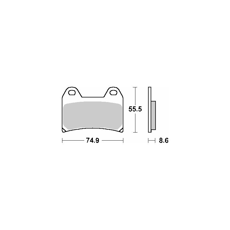 SBS PROMOCJA KLOCKI HAMULCOWE KH244 STREET STANDART CERAMIC KOLOR CZAR