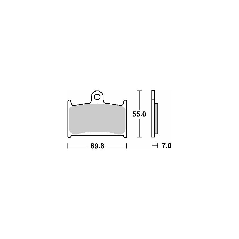 SBS KLOCKI HAMULCOWE KH145 / KH236 STREET STANDART CERAMIC SUZUKI GSF 