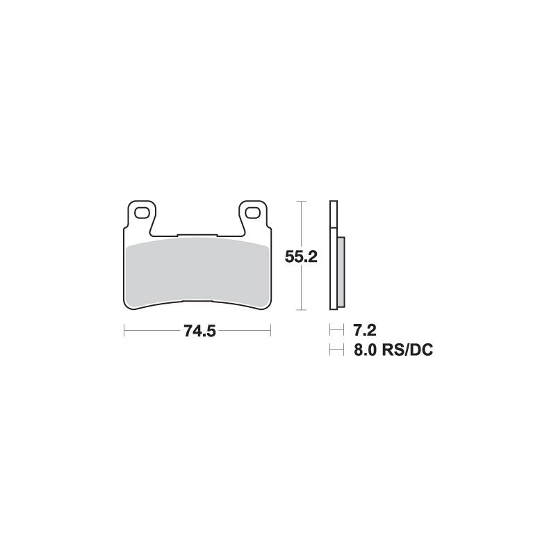 SBS KLOCKI HAMULCOWE KH265 STREET PERFORMANCE (EXCEL) SINTER HONDA CBR