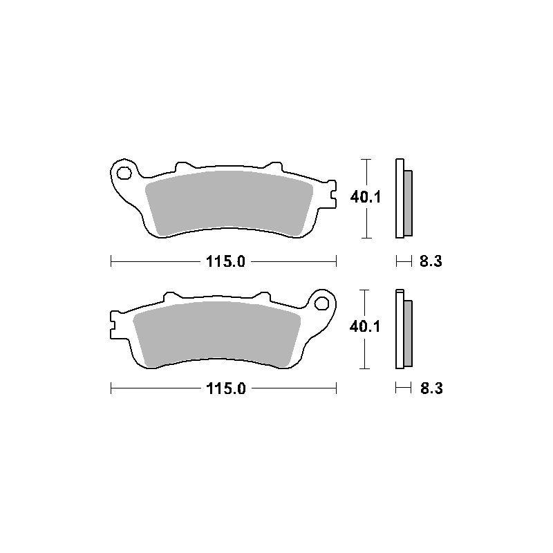 SBS KLOCKI HAMULCOWE KH261 / KH281 STREET STANDART CERAMIC KOLOR CZARN