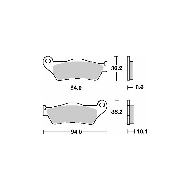 SBS KLOCKI HAMULCOWE KH363 STREET STANDART CERAMIC KOLOR CZARNY PASUJE