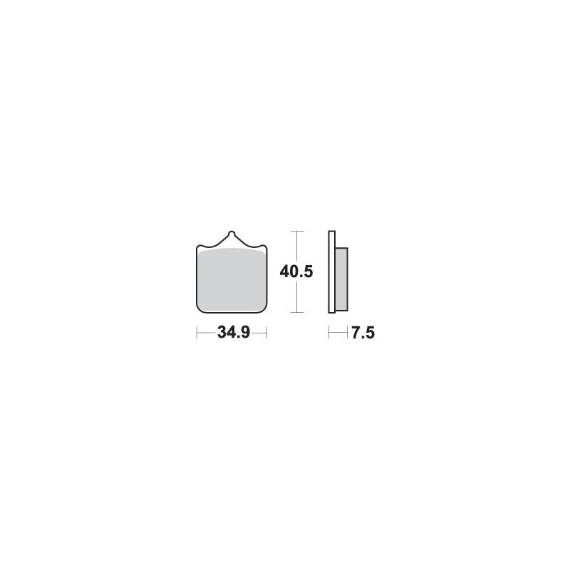 SBS KLOCKI HAMULCOWE KH322 STREET PERFORMANCE (EXCEL) SINTER KOLOR ZŁ