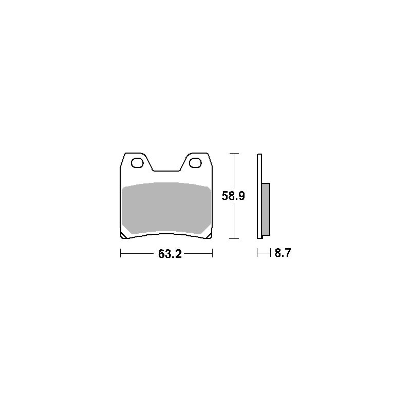 SBS PROMOCJA KLOCKI HAMULCOWE KH348 STREET STANDART CERAMIC KOLOR CZAR