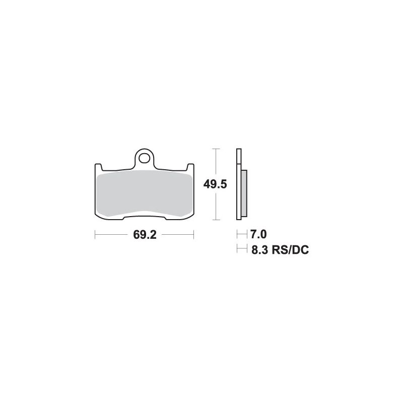 SBS PROMOCJA KLOCKI HAMULCOWE KH347 RACING DUAL CARBON KOLOR CZARNY PA