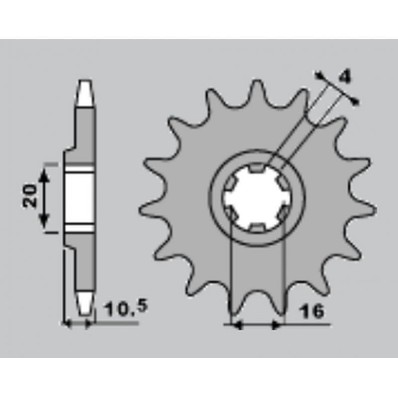 JR ZĘBATKA PRZEDNIA 799 15 SUZUKI VL 125/ GZ 125 (JTF410.15)