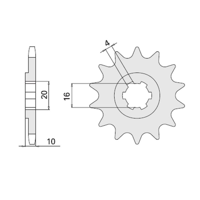 CHT ZĘBATKA PRZEDNIA 799 15 SUZUKI GZ25/VL 125/BN125 (4037-15) (JTF41