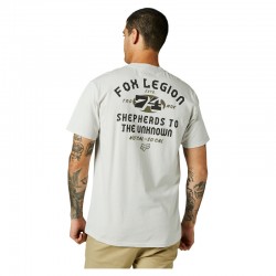 T-SHIRT FOX AT BAY PREMIUM LIGHT GREY  ENDURO CROSS