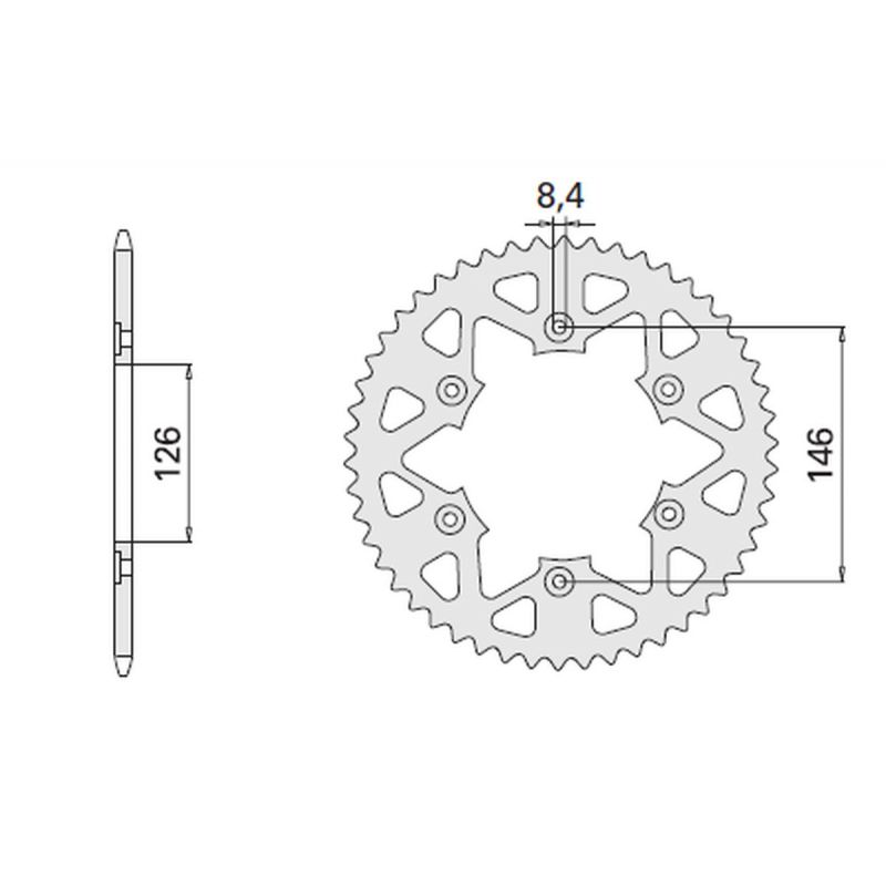 CHT ZĘBATKA TYLNA 808 50 ALUMINIOWA (ERGAL) 808 50 (80850) KOLOR CZAR