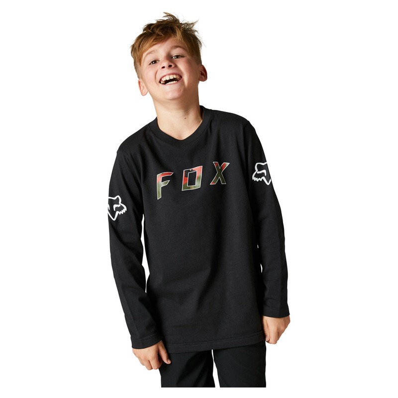 KOSZULKA Z DŁUGIM RĘKAWEM FOX JUNIOR BNKR BLACK  ENDURO CROSS
