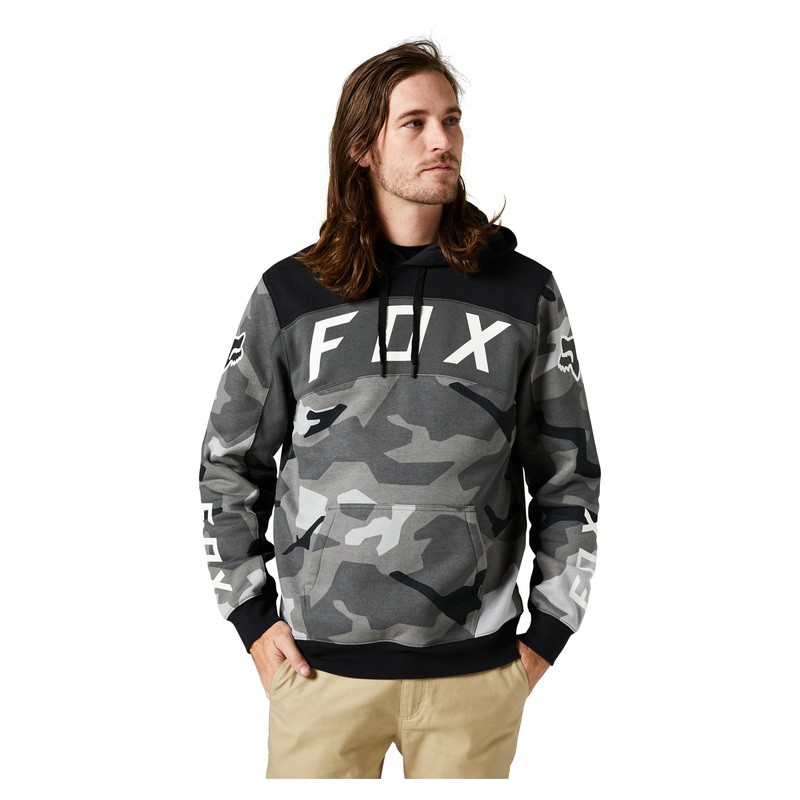 BLUZA Z KAPTUREM NA ZAMEK FOX BNKR BLACK CAMO  ENDURO CROSS