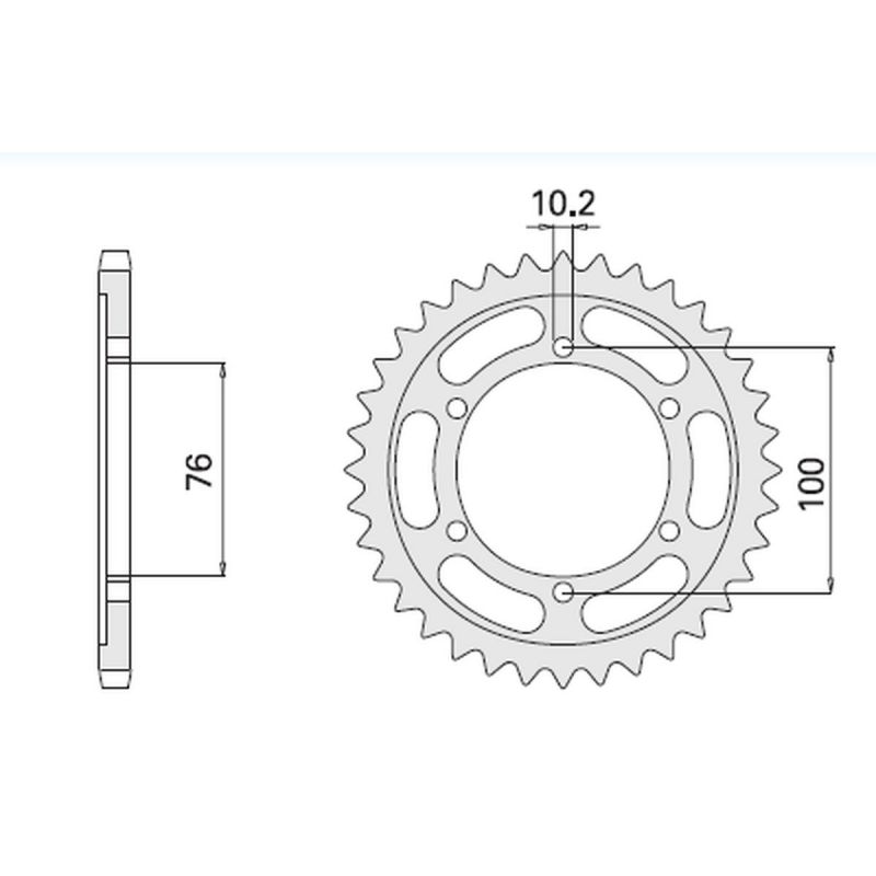 CHT ZĘBATKA TYLNA STALOWA 816 48 SUZUKI GSXR1100, GSXR750 (92-95) (JT