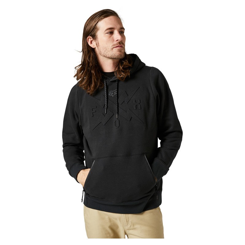 BLUZA Z KAPTUREM FOX CALIBRATED DWR BLACK  ENDURO CROSS