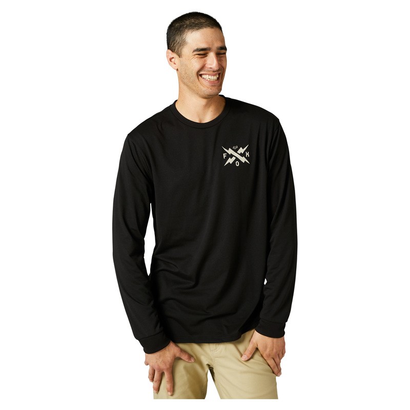 KOSZULKA Z DŁUGIM RĘKAWEM FOX CALIBRATED TECH BLACK  ENDURO CROSS