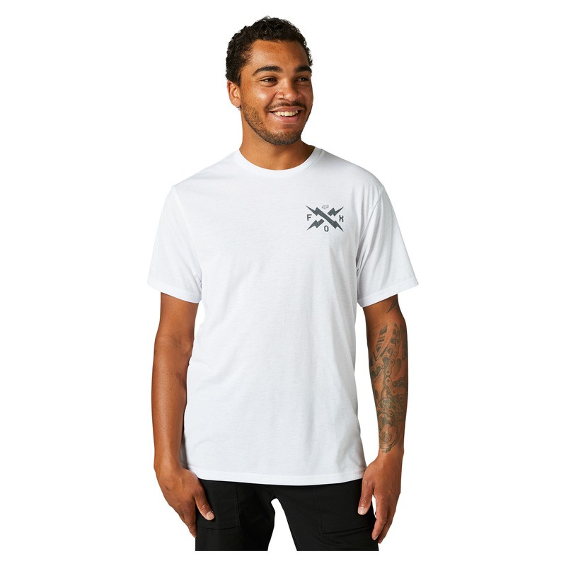 T-SHIRT FOX CALIBRATED TECH OPTICAL WHITE  ENDURO CROSS