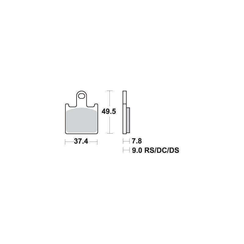 SBS KLOCKI HAMULCOWE KH417 RACING DUAL CARBON KAWASAKI ZX-6R 600 NINJA