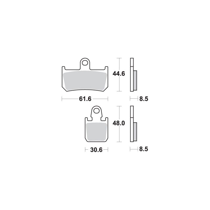 SBS KLOCKI HAMULCOWE KH442/4 STREET PERFORMANCE (EXCEL) SINTER YAMAHA 