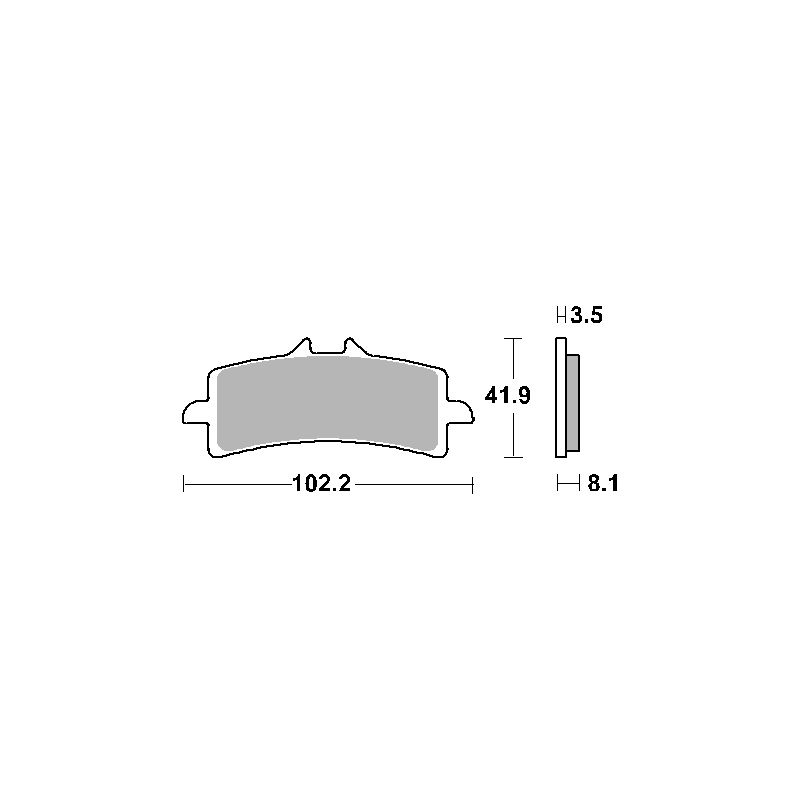SBS KLOCKI HAMULCOWE KH447 RACING DUAL CARBON KOLOR CZARNY