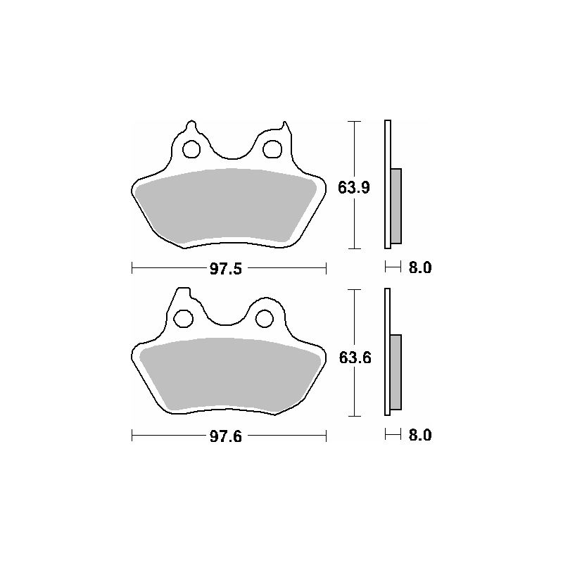 SBS PROMOCJA KLOCKI HAMULCOWE KH434 STREET STANDART CERAMIC KOLOR CZAR