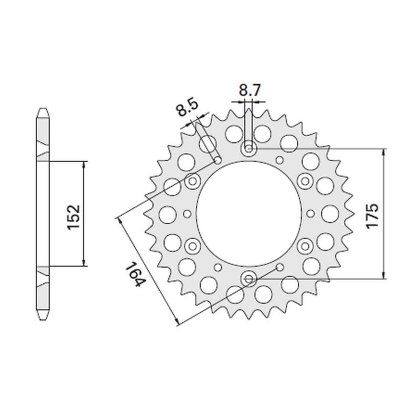 CHT ZĘBATKA TYLNA 856 47 (2045-47) YAMAHA TT 600E 96-00, TTR 600 (JTR