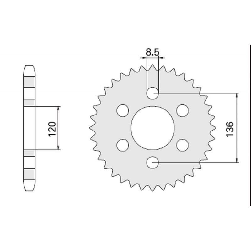 CHT ZĘBATKA TYLNA 859 39 (846-39) (JTR846.39) YAMAHA FZS 600 FAZER 96