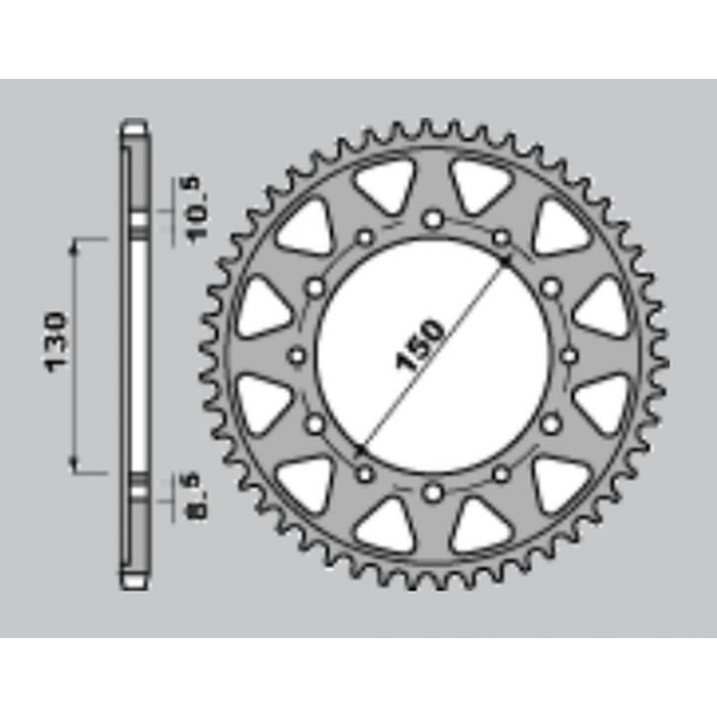 CHT ZĘBATKA TYLNA 860 42 (859-42) (JTR859.42) YAMAHA FZS 600 FAZER 96