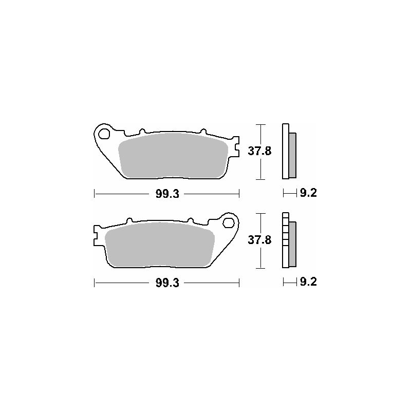 SBS KLOCKI HAMULCOWE KH488 STREET STANDART CERAMIC KOLOR CZARNY PASUJE