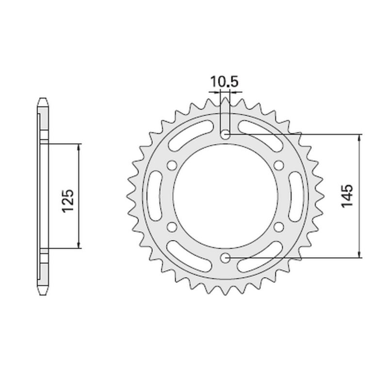 CHT ZĘBATKA TYLNA 865 44 YAMAHA FZ 750 (865-44)