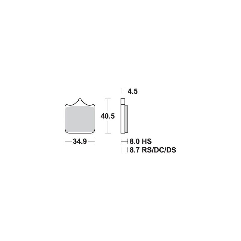SBS KLOCKI HAMULCOWE KH604/4 STREET PERFORMANCE (EXCEL) SINTER BMW S 1