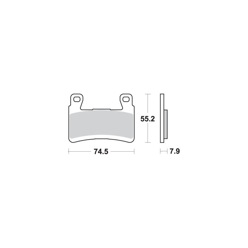 SBS KLOCKI HAMULCOWE KH296 / KH265 STREET PERFORMANCE (EXCEL) SINTER K