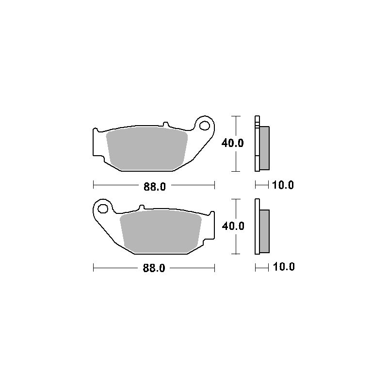 SBS PROMOCJA KLOCKI HAMULCOWE KH629 STREET STANDART CERAMIC KOLOR CZAR