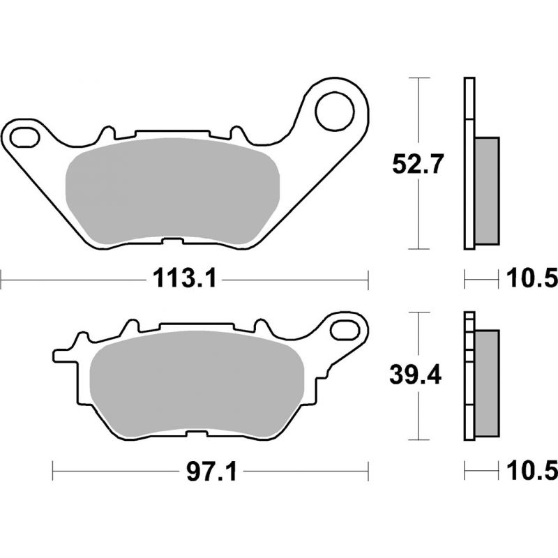 SBS KLOCKI HAMULCOWE KH662 STREET STANDART CERAMIC PASUJE DO: YAMAHA Y